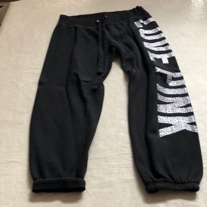 VS Pink cropped sweatpants